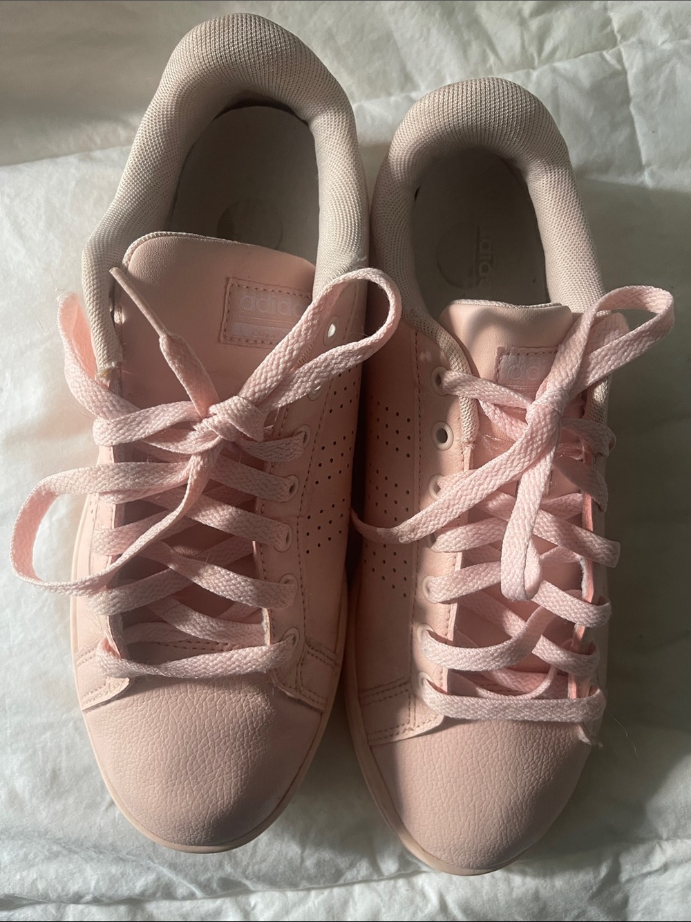adidas Pink Low-Top Lace-Up Sneakers